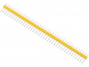 Pin header 2.54mm 1x40p - yellow @ electrokit