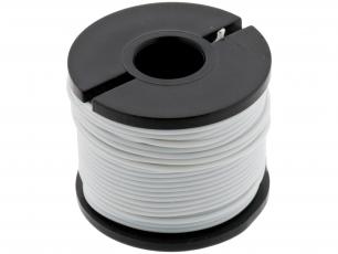 Hookup wire AWG30 silicone 15m - white @ electrokit
