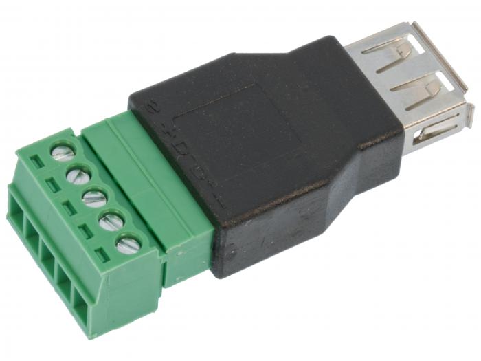 Adapter USB-A hona till skruvplint 5-pol @ electrokit (2 av 3)