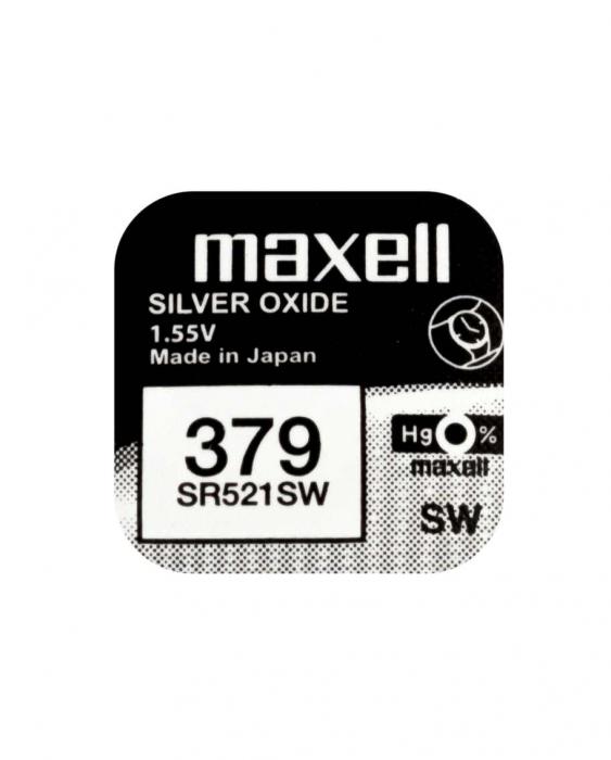 Button cell silver oxide 379 SR521 Maxell @ electrokit (1 of 2)