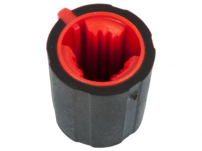 Knob rubber red 11.5x13.5mm @ electrokit (2 of 2)