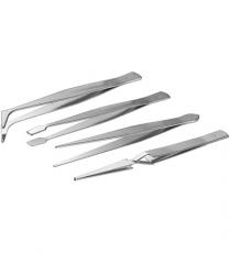 Tweezer set 4pcs @ electrokit