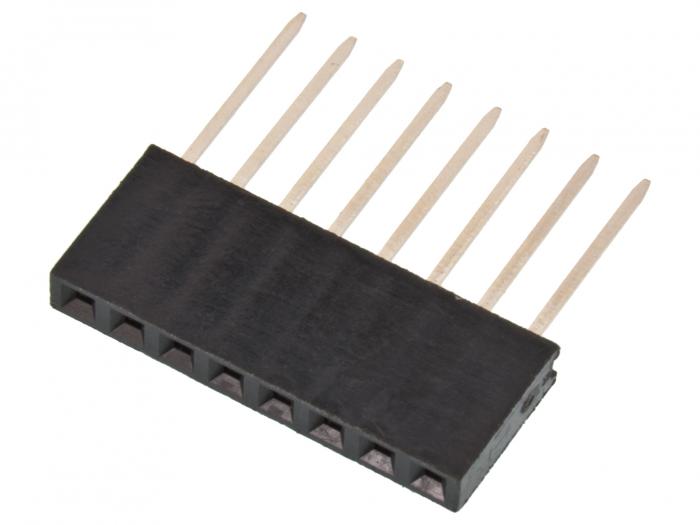 Buy Female header 2.54mm 8p stackable at the right price @ electrokit