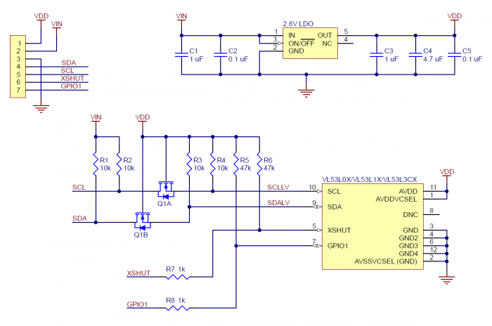 Avstndssensor 2m VL53L0X @ electrokit (8 av 8)