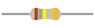 Resistor carbon film 0.25W 180kohm (180k) @ electrokit