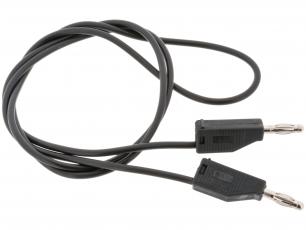 Test lead 4mm banana plug black 1m @ electrokit