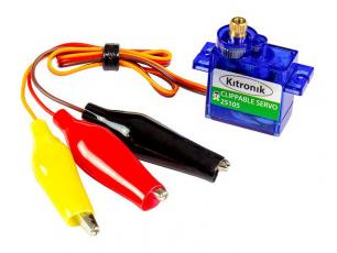 Servo small with alligator clips @ electrokit
