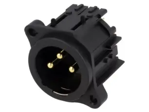 XLR 3-pin male PCB straight @ electrokit