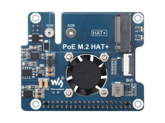 PoE-strömförsörjningskort för Raspberry Pi 5 - 5V 4.5A med M.2 @ electrokit (3 av 12)