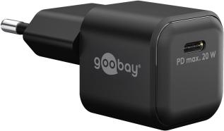 USB-C PD GaN laddare 20W svart @ electrokit