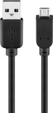 USB-kabel A-hane - micro B hane 3m @ electrokit