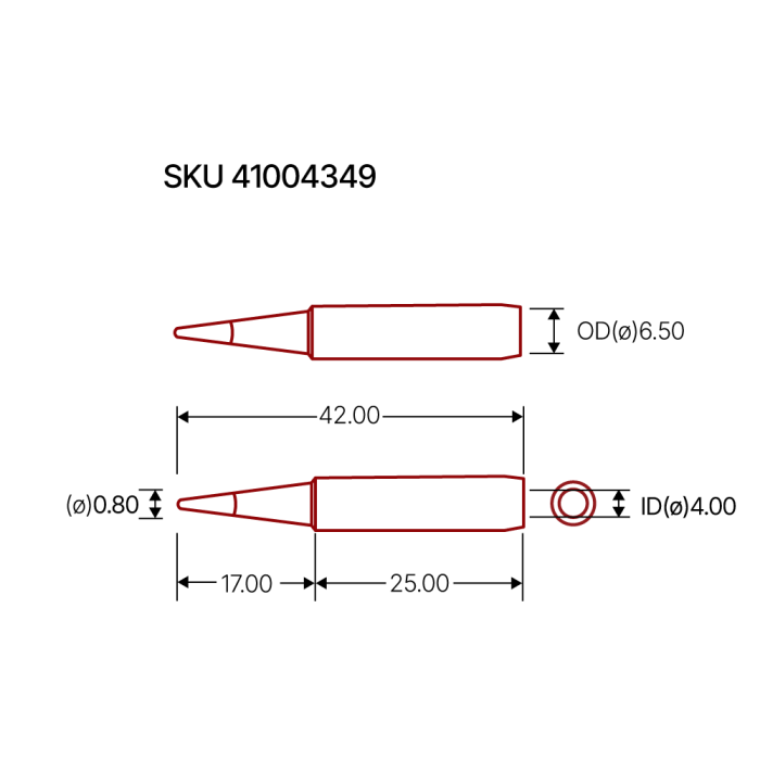 Solder tip for VTSSC72 0.8mm @ electrokit (2 of 2)
