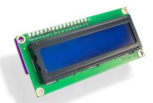 LCD 2x16 tecken vit/bl&aring; 3.3V - Qwiic @ electrokit