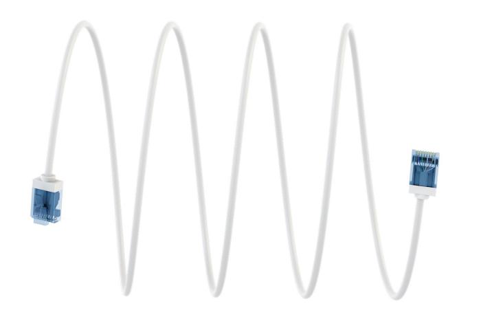 UTP Cat6a ultra-flexibel nätverkskabel 0.15m vit LSZH TPE Cu @ electrokit (4 av 4)