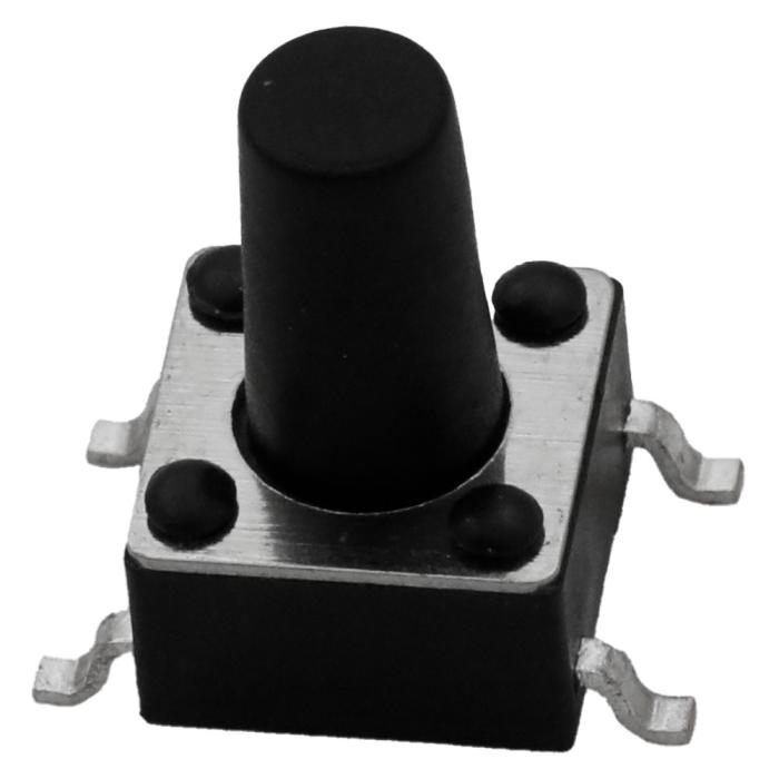 Taktil omkopplare SMD 6x6x9.5mm svart @ electrokit (1 av 1)