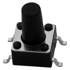 Taktil omkopplare SMD 6x6x9.5mm svart @ electrokit