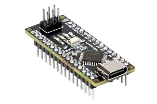 Nano med USB-C (with headers) compatible @ electrokit