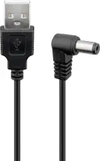 USB DC-kabel 5.5/2.5mm 0.5m @ electrokit