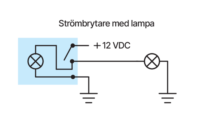 Vippströmställare lång arm, med orange lampa on-off 12V @ electrokit (3 av 3)