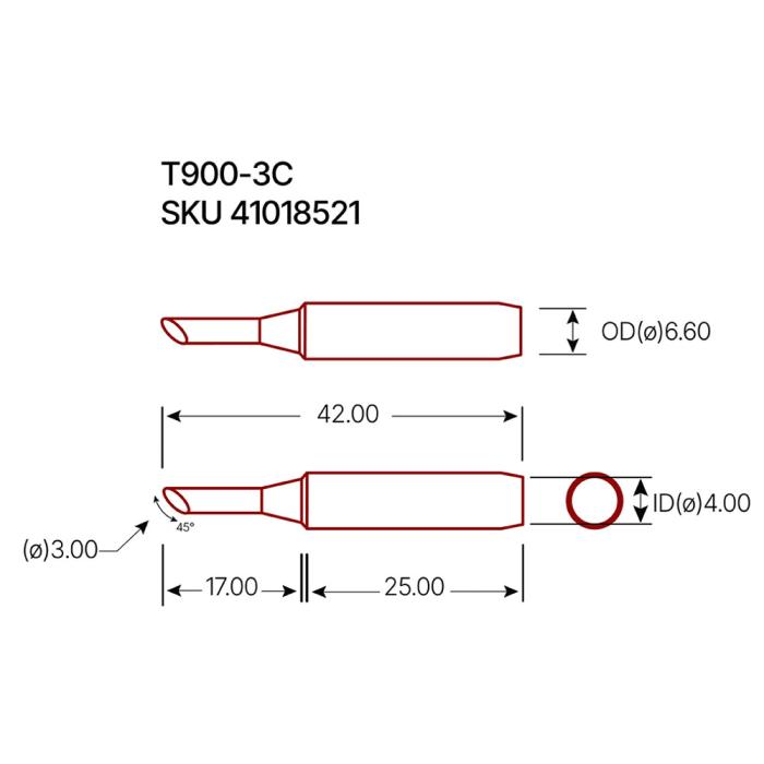 Solder tip T900-3C @ electrokit (2 of 2)