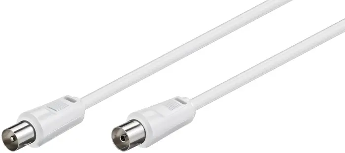 Antenna cable 5.0m 70dB double shielded white @ electrokit (2 of 3)