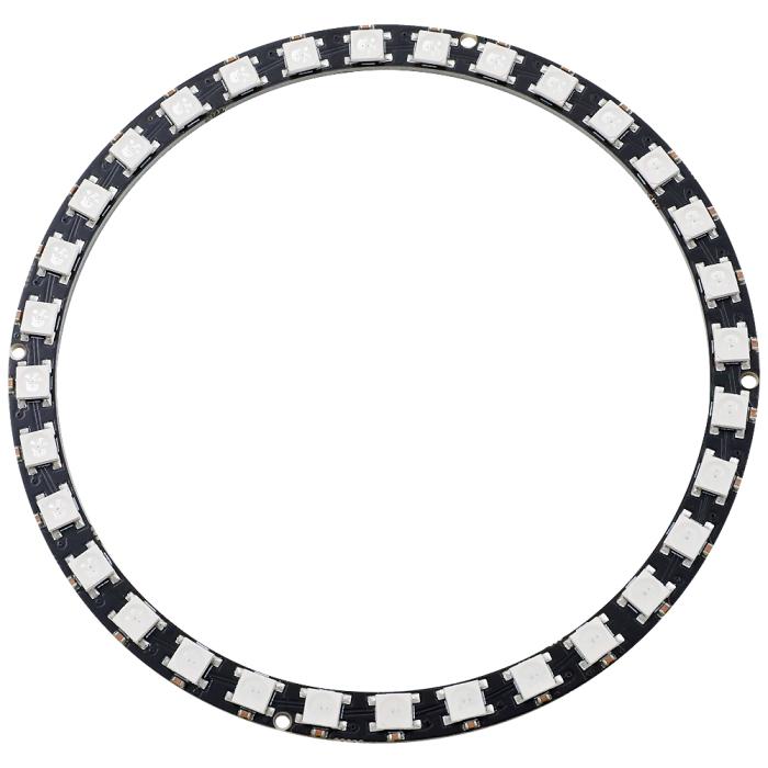 Adresserbar RGB LED-ring med 32 LED ø104mm - WS2812 @ electrokit (2 av 3)