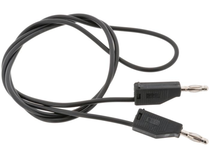 Testsladd 1m bananplugg 4mm svart @ electrokit (1 av 3)