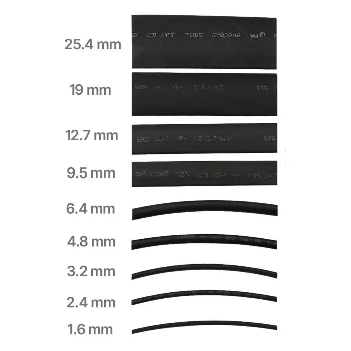 Krympslang 1.6mm /m svart @ electrokit (2 av 2)