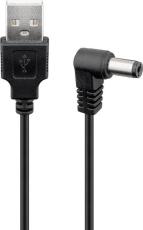 USB DC-cable 5.5/2.1mm 1.5m @ electrokit