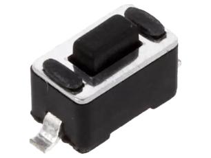 Taktil omkopplare SMD 6x3x4.3mm black @ electrokit