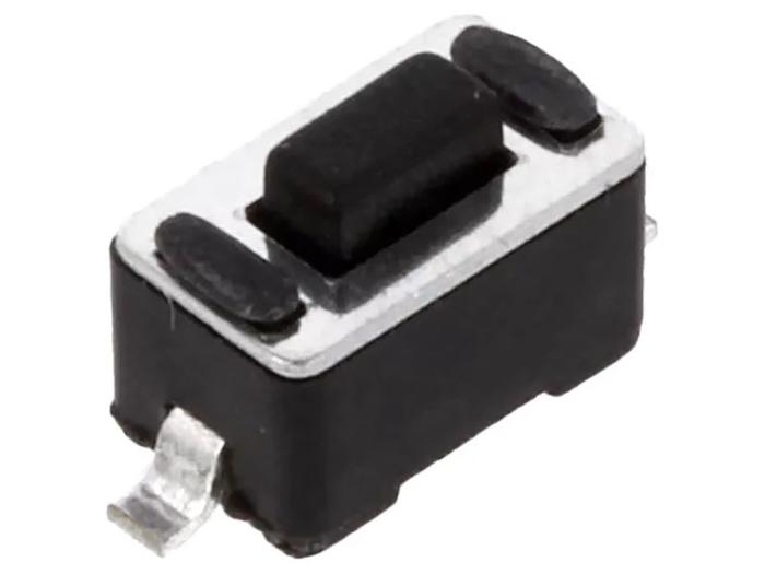 Tactile switch 6x3x4.3mm black @ electrokit (1 of 1)
