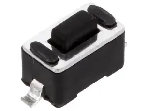 Tactile switch 6x3x4.3mm black @ electrokit