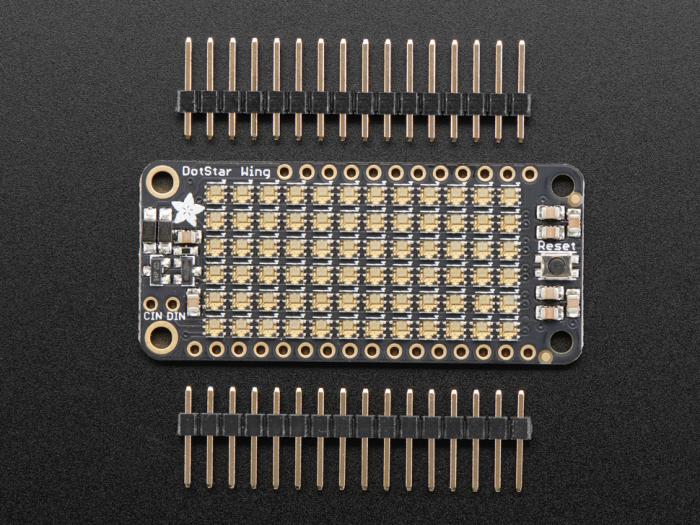 Adafruit DotStar FeatherWing - 6x12 RGB LEDs @ electrokit (3 of 3)