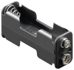 Batterihållare 2x AA kontakt (6F22) @ electrokit