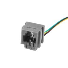 Modularuttag 6P4C - RJ11 med kabelanslutning @ electrokit