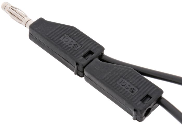 Testsladd 1m bananplugg 4mm svart @ electrokit (3 av 3)