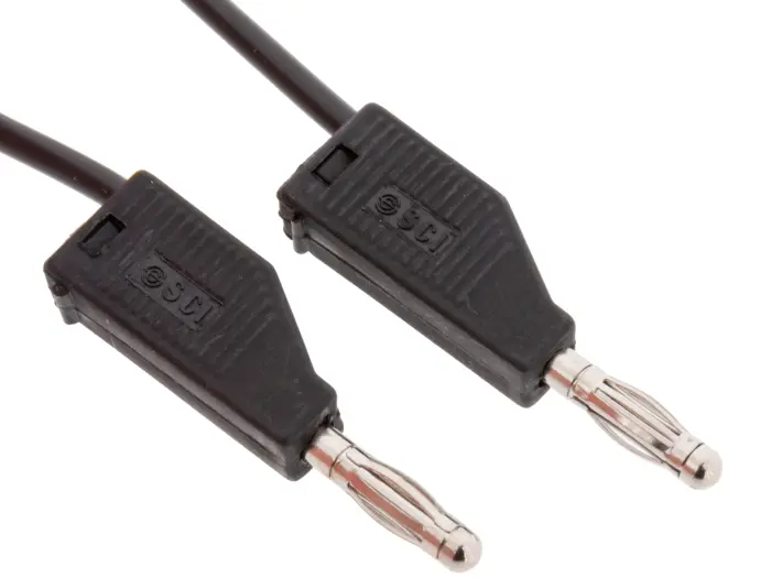 Testsladd 1m bananplugg 4mm svart @ electrokit (2 av 3)