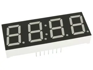 LED display 7-segment 14.22mm 4 siffror CC röd @ electrokit