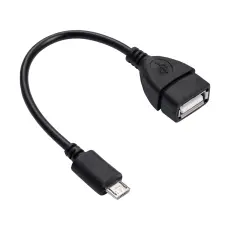 USB micro-B hane till USB-A hona adapter 15cm @ electrokit