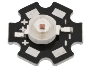LED 3W röd 650-660nm på kort @ electrokit