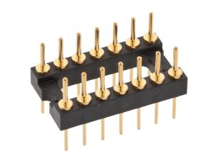 Komponenthållare DIL-adapter 14-pin guldpläterad @ electrokit