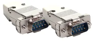 K&aring;pa DB9 / HD15 D-SUB metall 2-pack @ electrokit