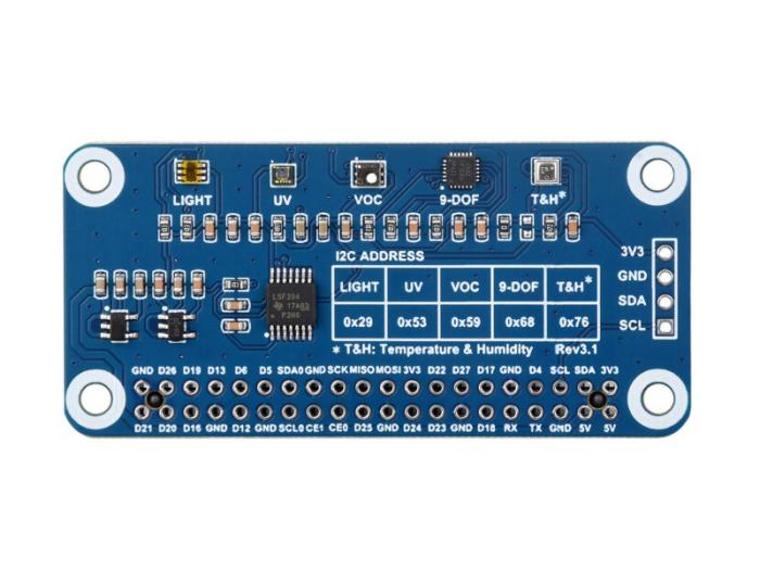Environment sensor HAT for Raspberry Pi @ electrokit (2 of 7)