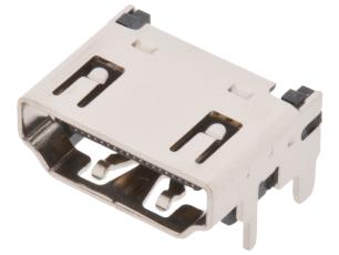 HDMI hona 19-pol PCB SMD @ electrokit