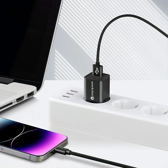 USB-A to Lightning cable 2m braided black @ electrokit (3 of 3)
