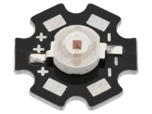 LED 3W red 620-625nm with PCB @ electrokit