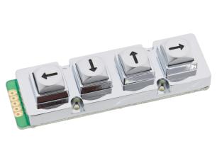 Knappsats 4-knappar metall med pilar @ electrokit