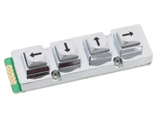 Knappsats 4-knappar metall med pilar @ electrokit