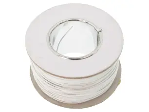 Kopplingstråd 0.28mm2 entrådig - vit /m @ electrokit