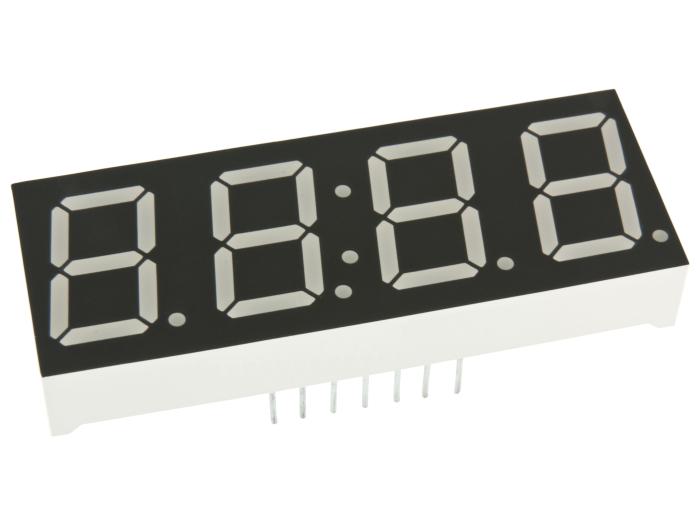 LED display 7-segment 14.22mm 4 siffror CC grön @ electrokit (1 av 3)